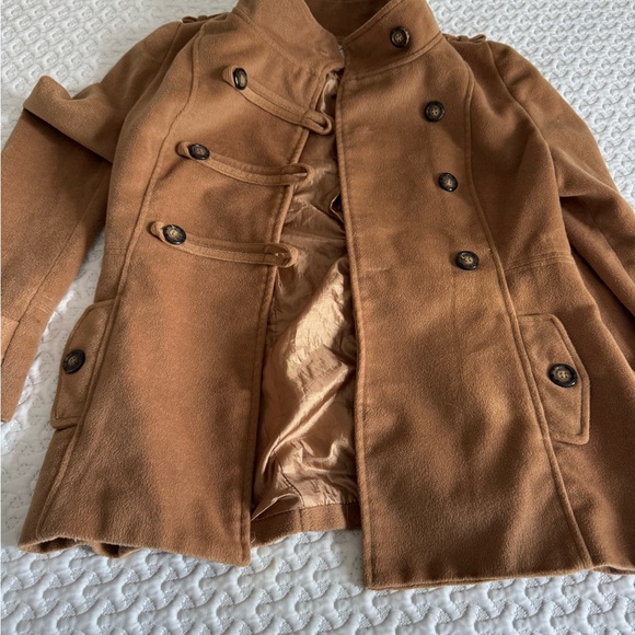Chic Camel Colored Utility Coat - Picture 2 of 9
